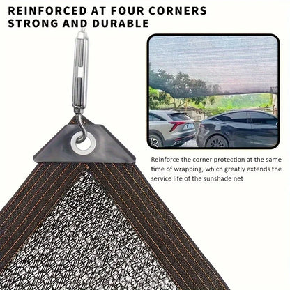 Easy Install Black Sunshade Net – UV Protection Shade Cloth for Balcony, Courtyard, Pool, Awning & Greenhouse Covering