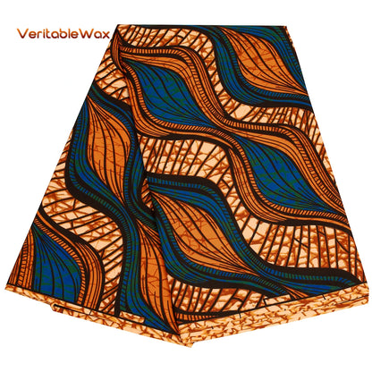 Ankara African Wax Print Fabric - Batik Pagne Polyester Material for DIY Sewing, Patchwork & Wedding Dress Craft