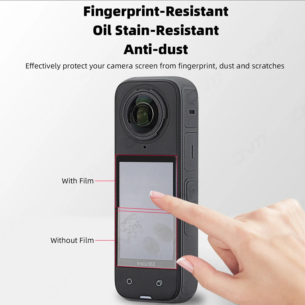 3PCS Screen Protector Film for Insta360 X4 – Anti-Scratch Full Coverage LCD Protective Accessories (Non-Glass)