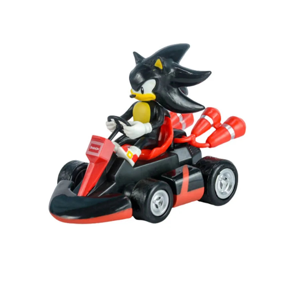 Anime Sonic the Hedgehog Pull Back Car Toy — Cartoon Figure Model, Kids Gift, Party & Home Decoration