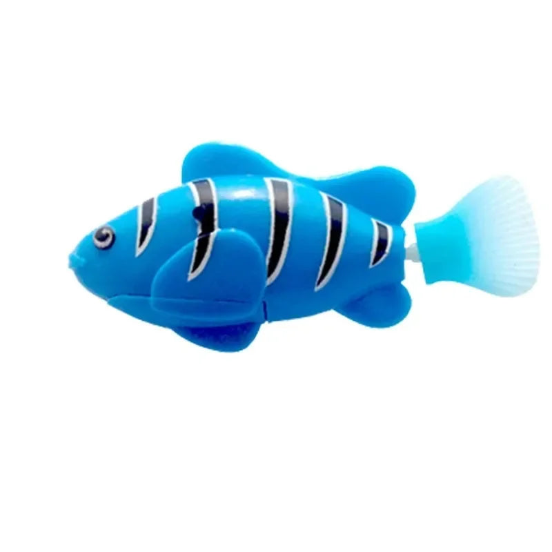 LED Interactive Cat Toy Robot Fish – Glowing Electric Swimming Motion Toy to Stimulate Kitten Hunting Instincts & Playful Exercise