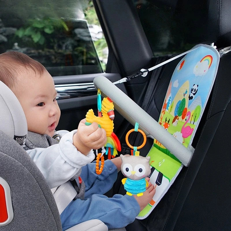 Baby Car Seat and Stroller Hanging Toy - Interactive Sensory Rattles, Kick-and-Play Activity Pendant for Cribs and Infant Development