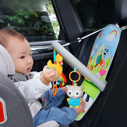 Baby Car Seat and Stroller Hanging Toy - Interactive Sensory Rattles, Kick-and-Play Activity Pendant for Cribs and Infant Development