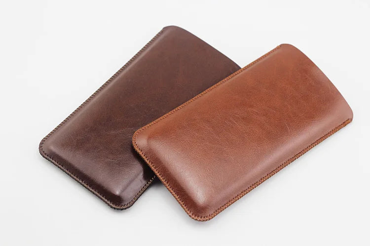 iPhone 12–18 Series Pro Max Plus Air Leather Phone Case - Anti-Fall Protective Pouch Sleeve for Business Use