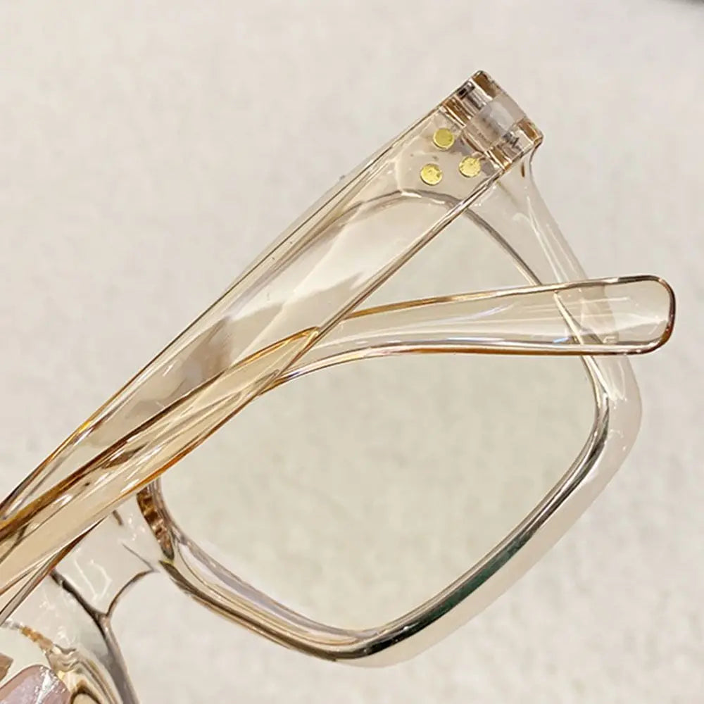 2024 Oversized Square Anti-Blue Light Glasses, Large Frame Myopia Transparent Eyeglasses
