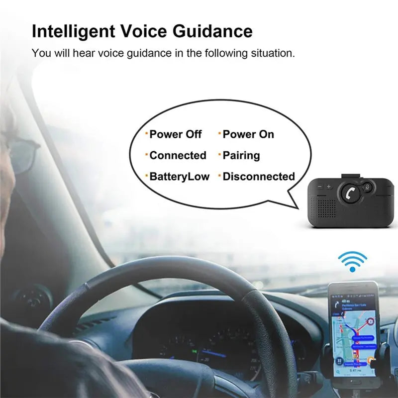 Bluetooth Wireless Car Speaker Kit - Hands-Free Calling and Portable Auto Conference Audio Device