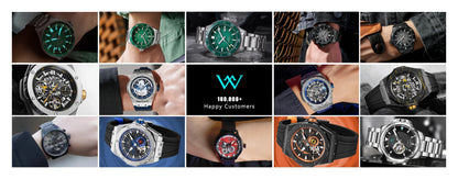WM Welly Merck Automatic Mechanical Men’s Watch — High-Quality Sapphire, World Time, WM057 Luxury Timepiece