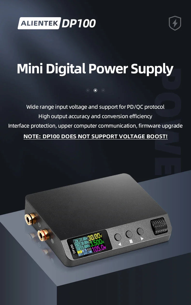 DP100 Mini DC Lab Power Supply — Adjustable 30V 5A Portable Digital Switching Bench Power Supply