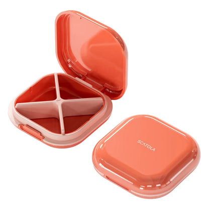 4-Grid Portable Pill Case – Moisture-Proof Medicine Organizer Box, Compact Travel Pill Storage Container for Outdoor & Daily Use