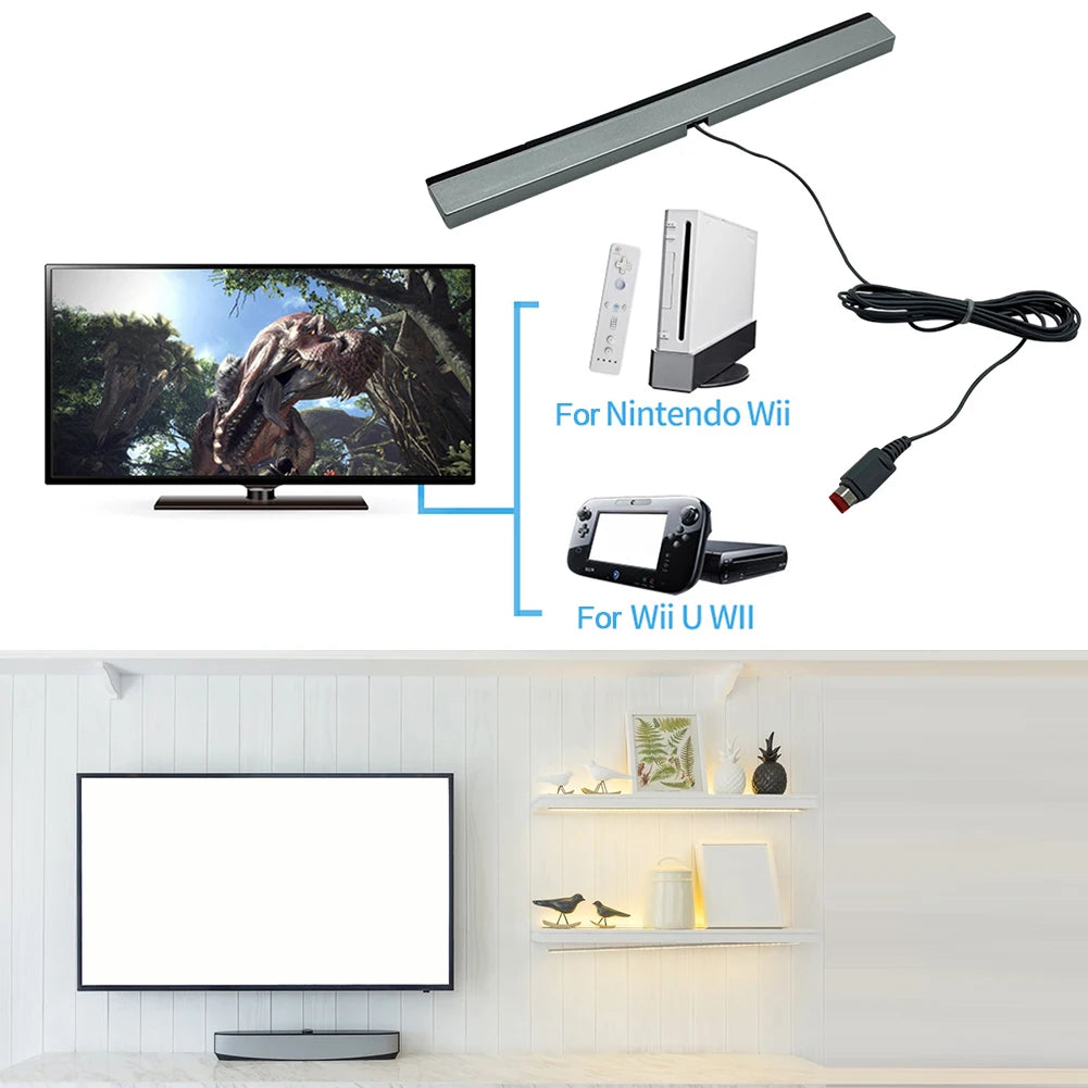 Wired IR Sensor Bar for Nintendo Wii – Motion Receiver with Extension Cord