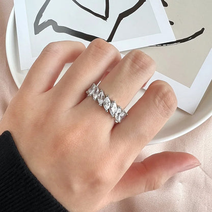 3×6mm Marquise Cut Moissanite Eternity Ring — 925 Sterling Silver Engagement & Wedding Band for Women and Men with GRA Certificate