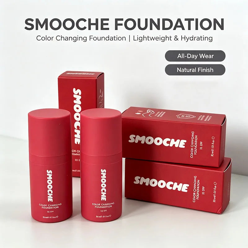 SMOOCHE Adaptive Skin Tone Foundation - Lightweight Moisturizing Waterproof Makeup with Radiance-Boosting Finish