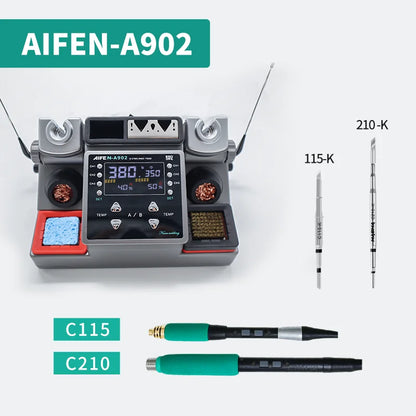 AIFEN A902 Soldering Station – Double Station C115, C210, C245 for Cell-Phone PCB & IC Repair Soldering Tools