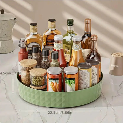 Rotating Spice Rack Organizer - Space-Saving Kitchen & Cosmetics Storage for Apartments and Dorms