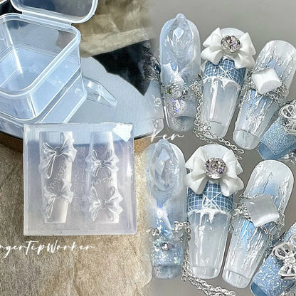 Snake Lolita Bow, Mushroom, Rose, Lotus, Bear 3D Acrylic Nail Mold - DIY Silicone Nail Decorations & Nail Art Products