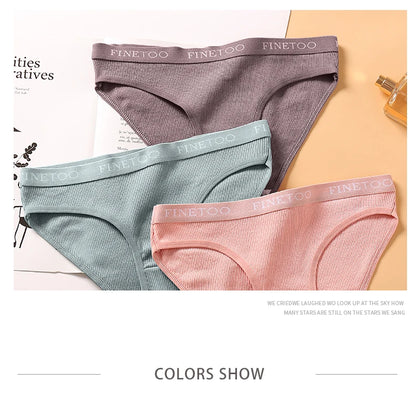 5-Pack Women’s Cotton Panties – Sexy Comfort Briefs with Letter Print & Waistband (M-XXL)