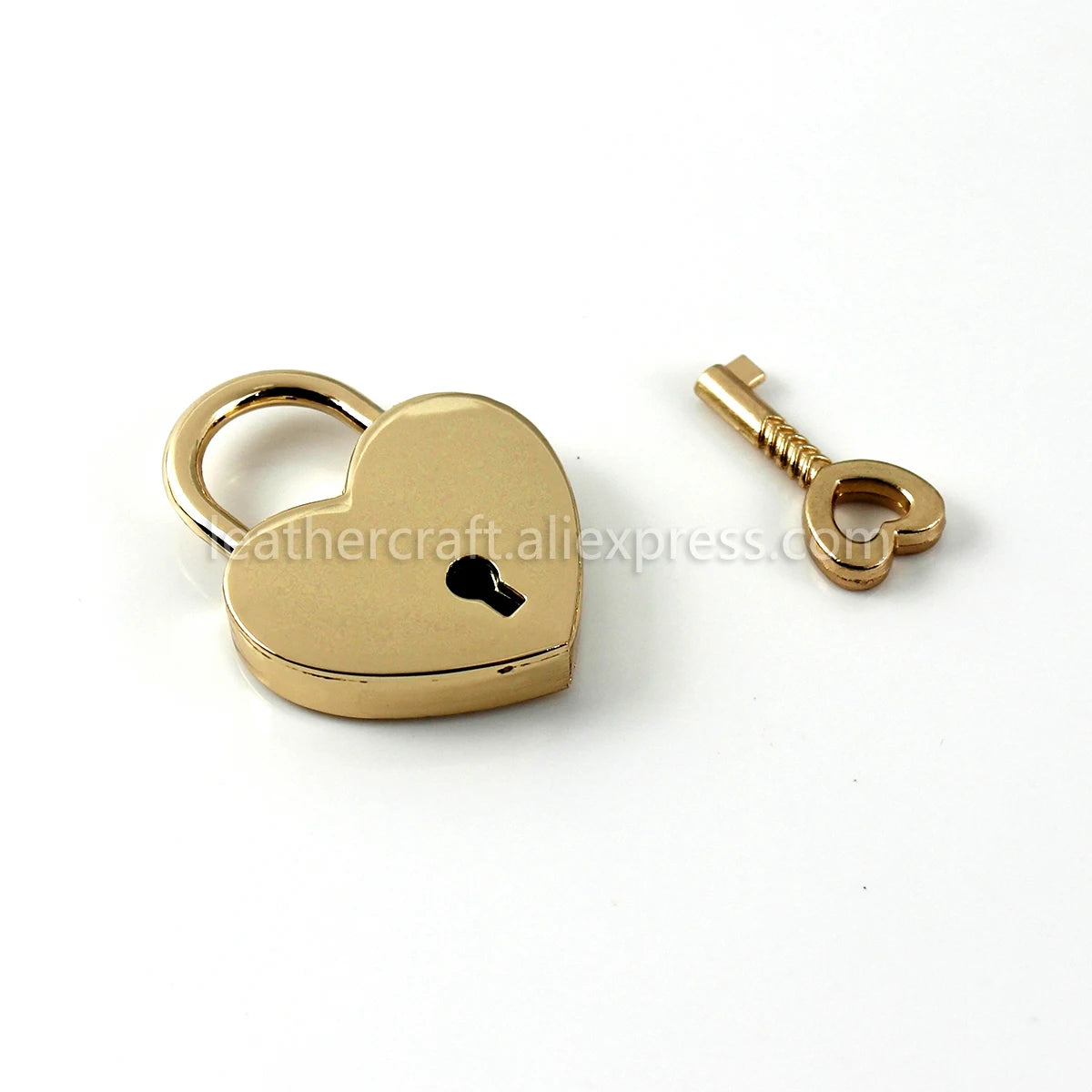 Heart-Shaped Vintage Metal Mini Padlock – Key Lock for Bags, Suitcases, and Luggage with Key