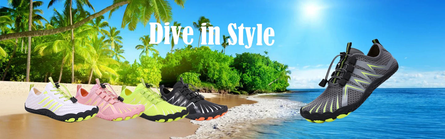 Kids & Adults Summer Aqua Shoes — Anti-Slip Water Beach Sneakers, Sizes 26-41