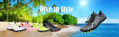 Kids & Adults Summer Aqua Shoes — Anti-Slip Water Beach Sneakers, Sizes 26-41