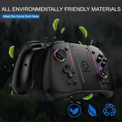 LinYuvo KS42 Meteor Light Wireless Joypad — 8-Color RGB Controller for Switch/Lite/OLED with Programmable Buttons, Turbo & Vibration