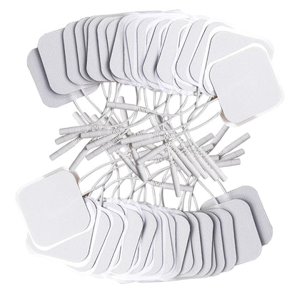 100/50pcs 5x5cm Muscle Stimulator Electrode Pads – Self-Adhesive Non-Woven Replacement for TENS Therapy Machines