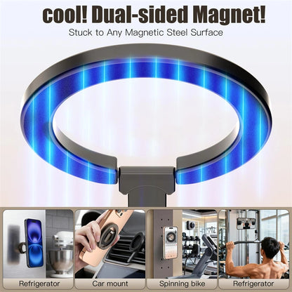 Magnetic Phone Stand and Grip – Double-Sided Strong Magnetic Holder Compatible with MagSafe and Car Mounts for iPhone 17, 16, 15, 14, and 13 Series