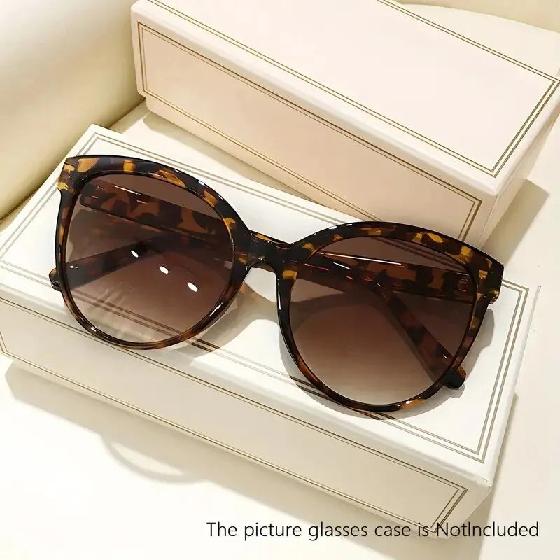 Cat Eye Sunglasses for Women - Oversized UV Protection Outdoor Driving Sunshade Glasses
