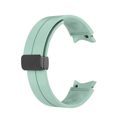 Samsung Galaxy Watch Magnetic Buckle Silicone Strap - Replacement Band for Watch 7/6/5 Pro/5/4 and Classic Models 40mm–47mm