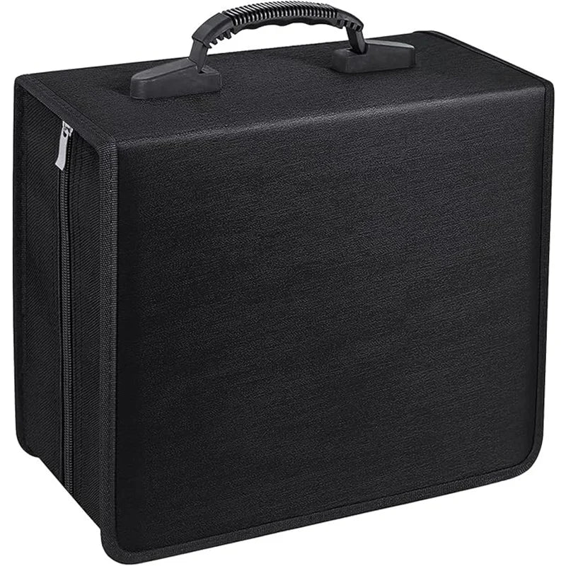 400-Disc CD & DVD Storage Case - Heavy-Duty Zipper Media Organizer Binder for Home, Car & Travel