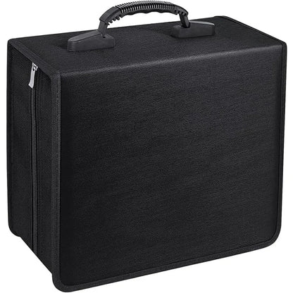 400-Disc CD & DVD Storage Case - Heavy-Duty Zipper Media Organizer Binder for Home, Car & Travel