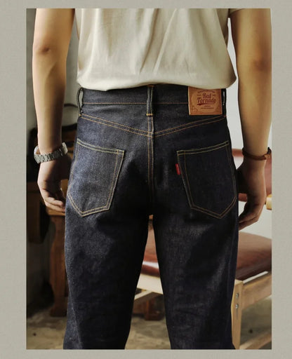 Red Tornado 55501 Men’s Jeans – Relaxed Straight Fit Raw Selvedge Denim Amekaji Style Pants