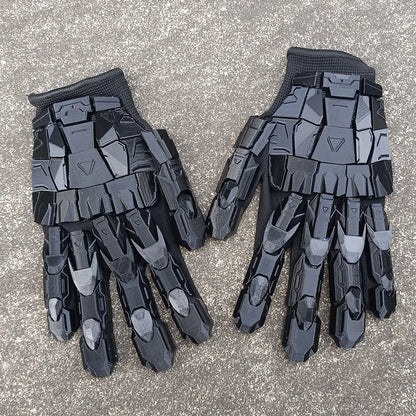 3D Printed Gothic Mechanical Gloves - Handmade Punk Techwear Cosplay Hand Armor