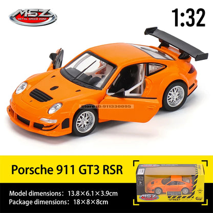 MSZ 1:32 Die-Cast Car Model — Porsche 911 GT3 RS, Audi, BMW & Nissan Alloy Toy Collectible, Decorative Gift for Kids & Adults