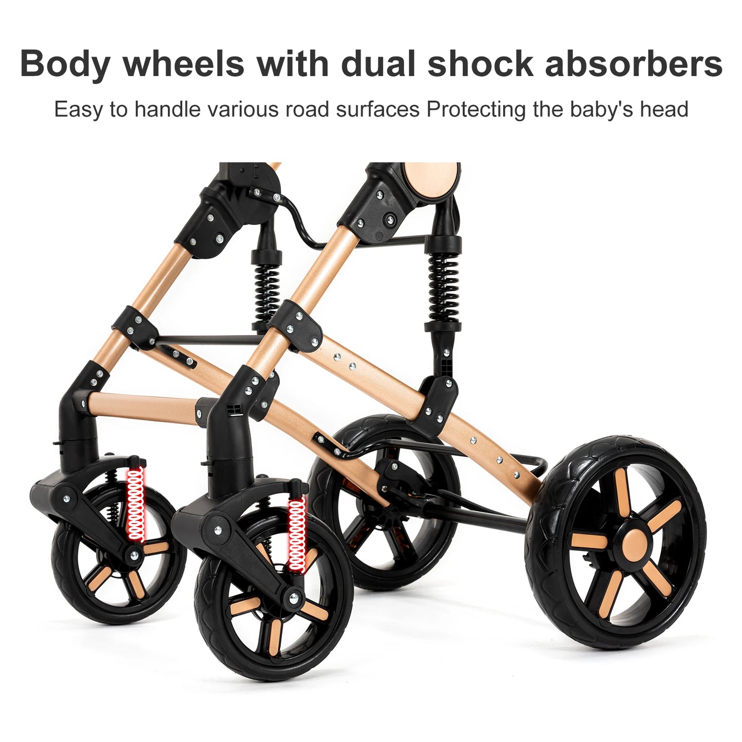 High-Quality 3-in-1 Newborn Baby Stroller — Lightweight Folding Cart with Comfort Seat & ISOFIX Safety