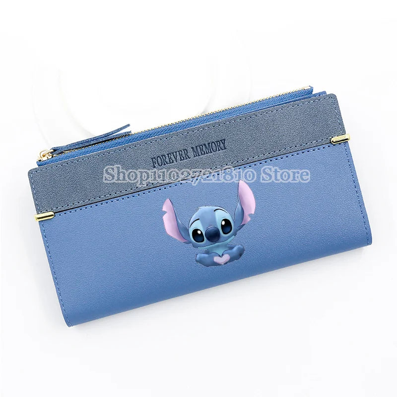 Disney Stitch Wallet for Women – Large Capacity Cartoon Coin Purse & Card Holder Clutch