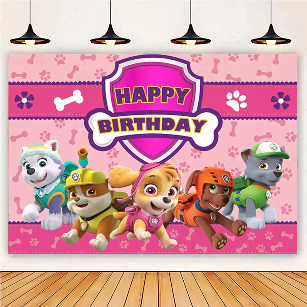 PAW Patrol Skye Pink Birthday Party Decorations Set – Foil Balloon Backdrop, Disposable Tableware & Baby Shower Supplies for Girls Kids Gifts