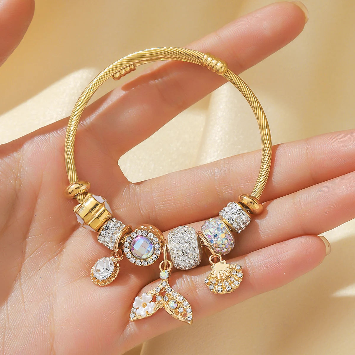 Fashionable Women's Stainless Steel Multi-Element Bracelet – Ideal for Daily Wear, Parties & Festival Gifts
