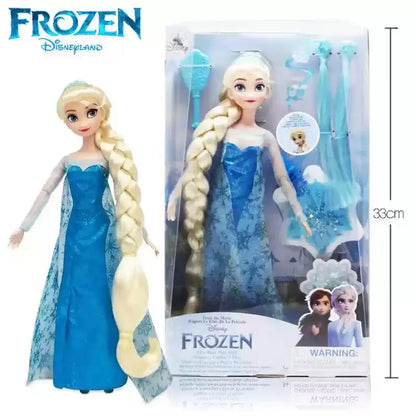 Disney Princess Frozen Elsa & Anna Classic Dolls – Anime Action Dress-Up Toy for Girls’ Gift