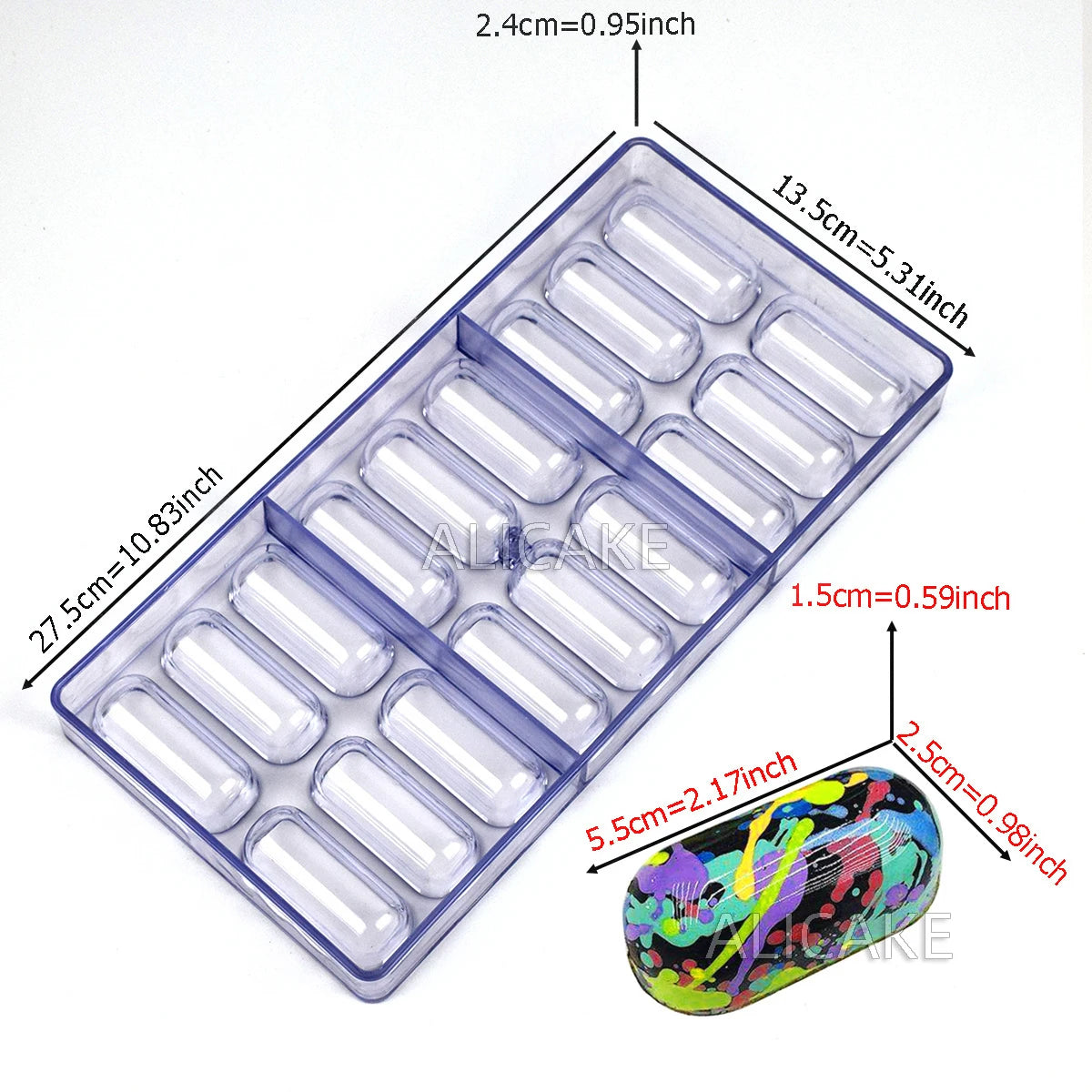 3D Polycarbonate Chocolate Mold - Sphere Diamond Chocolate Bomb & Bonbon Baking Mold for Professional Candy Making