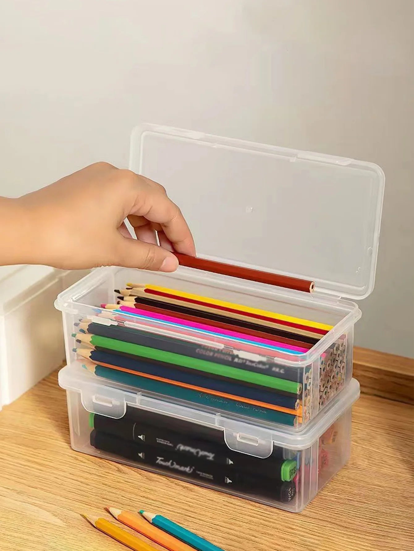 Translucent Pencil Case – Large Capacity, Lightweight & Convenient Pen Box for School Supplies Storage