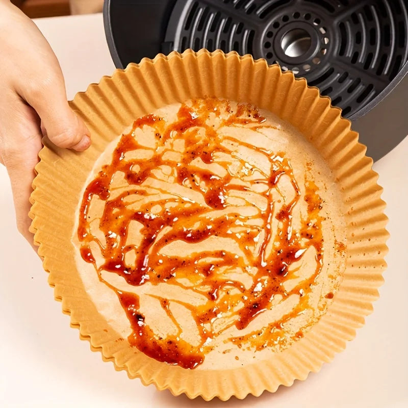 Air Fryer Disposable Paper Liners - Oil Proof, Waterproof Baking Paper in Round, Square & Rectangle for Kitchen & Party Supplies