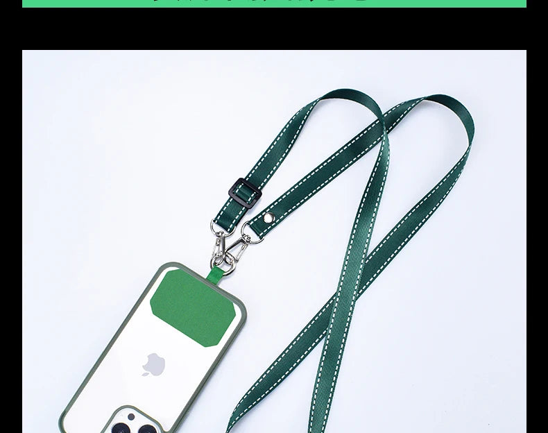 Simplicity Crossbody Cell Phone Lanyard – Adjustable Neck Strap with Universal Clip Gasket, Anti-Lost Mobile Phone Lanyard