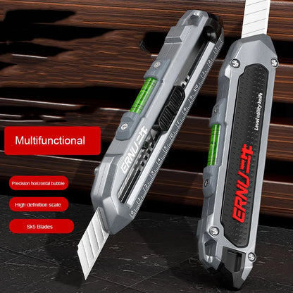 Industrial-Grade Aluminum Alloy Multifunctional Art Knife: Thickened Wallpaper Cutter & Electrical Box Cutter for Home and School Use