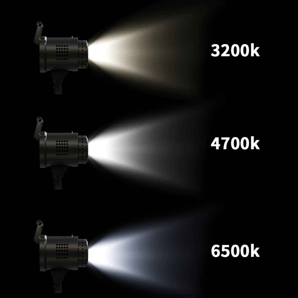 Bowens 135W LED Photography Studio Light Kit - Dimmable Video Lamp with 2m Tripod, 3000–6500K & 3 Colors