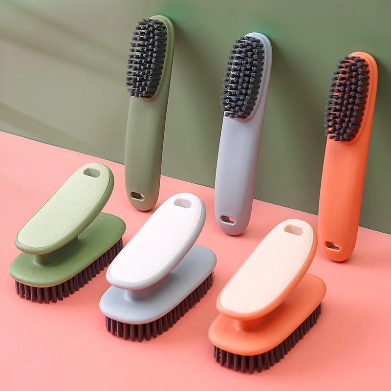 Long Handle Laundry Cleaning Brush - Soft Bristle Multifunctional Clothes Scrubbing Tool for Household Use