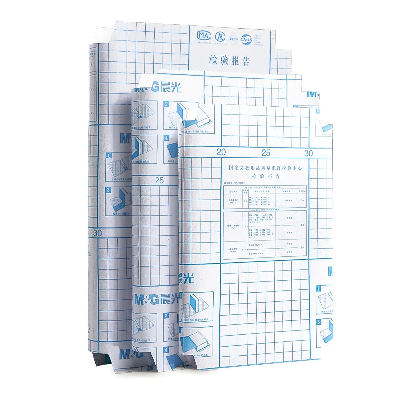 M&G A4/16K Transparent Self-Adhesive Book Cover — Waterproof Matte Paper Film for Notebook Protection, Sizes S/M/L