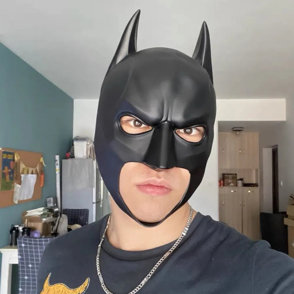 Latex Bat Mask Headgear: Perfect for Cosplay, Halloween Night Parties, and Masquerades - Adult Camouflage Design