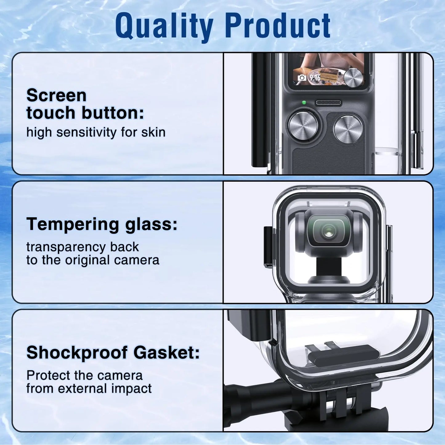 Waterproof Case for DJI Osmo Pocket 3 – 45M Underwater Diving Housing & Protective Camera Shell