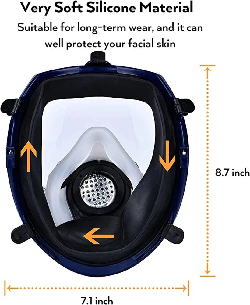 Chemical Gas Mask 6800 – Full Face Anti-Fog Respirator for Industrial, Welding, Spray Paint, Acid Gas Protection