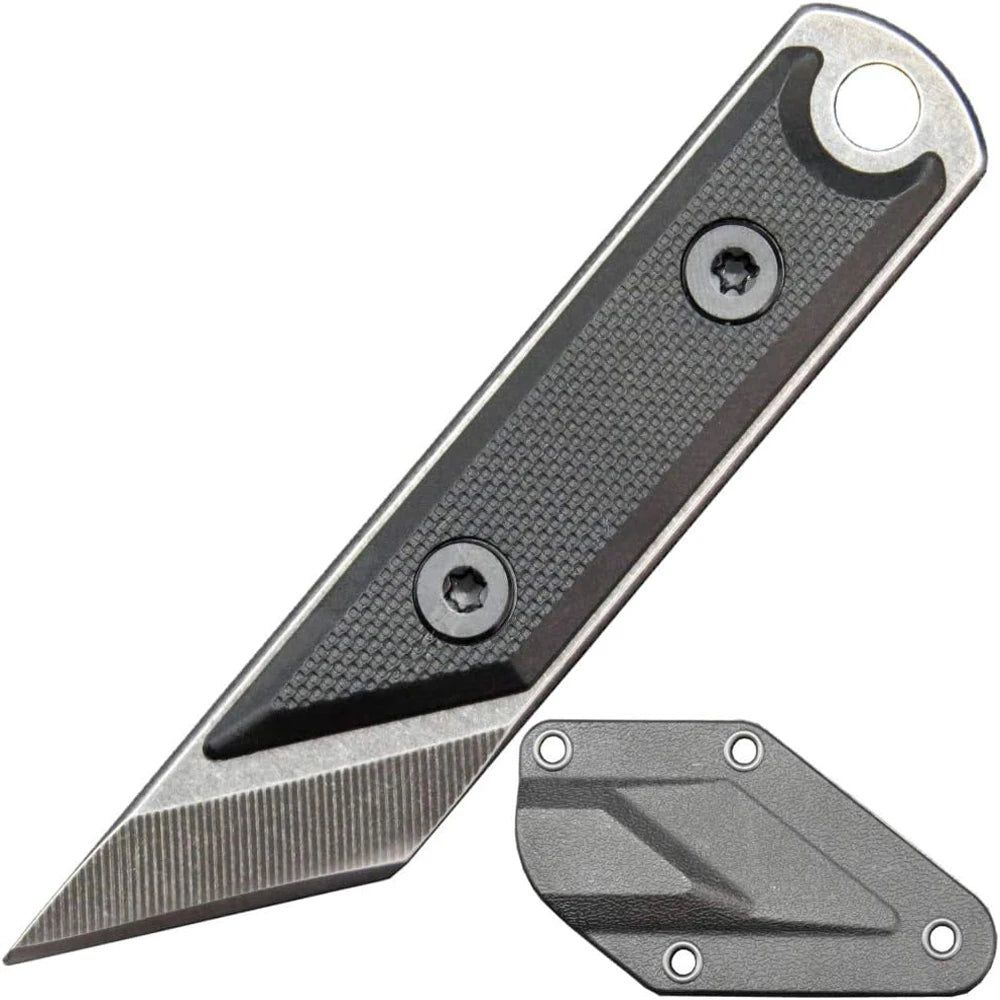 Eafengrow C1146 Fixed Blade Knife – 440C Blade, G10 Handle, EDC Neck Knife for Camping, Hiking, Fishing with Kydex Sheath
